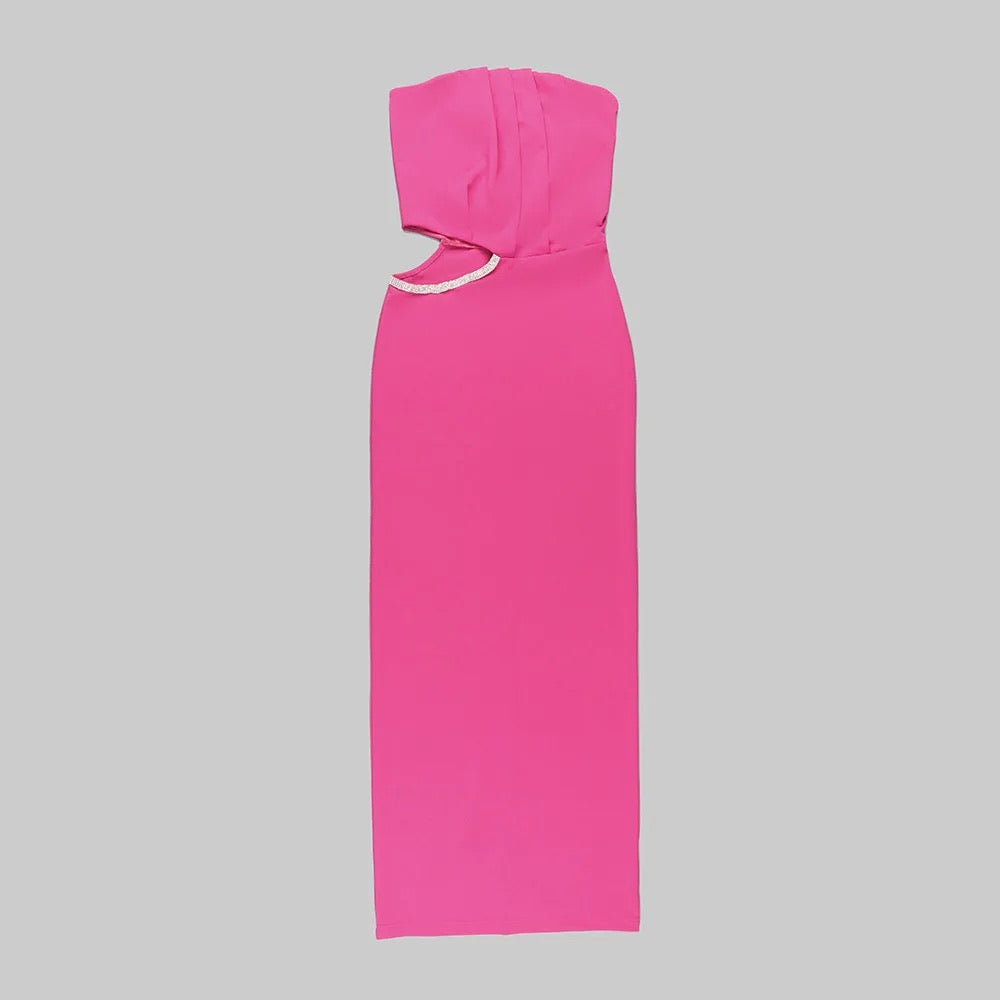 STYLISH FASHIONABLE HIGH QULITY LUXURY PINK DRESS