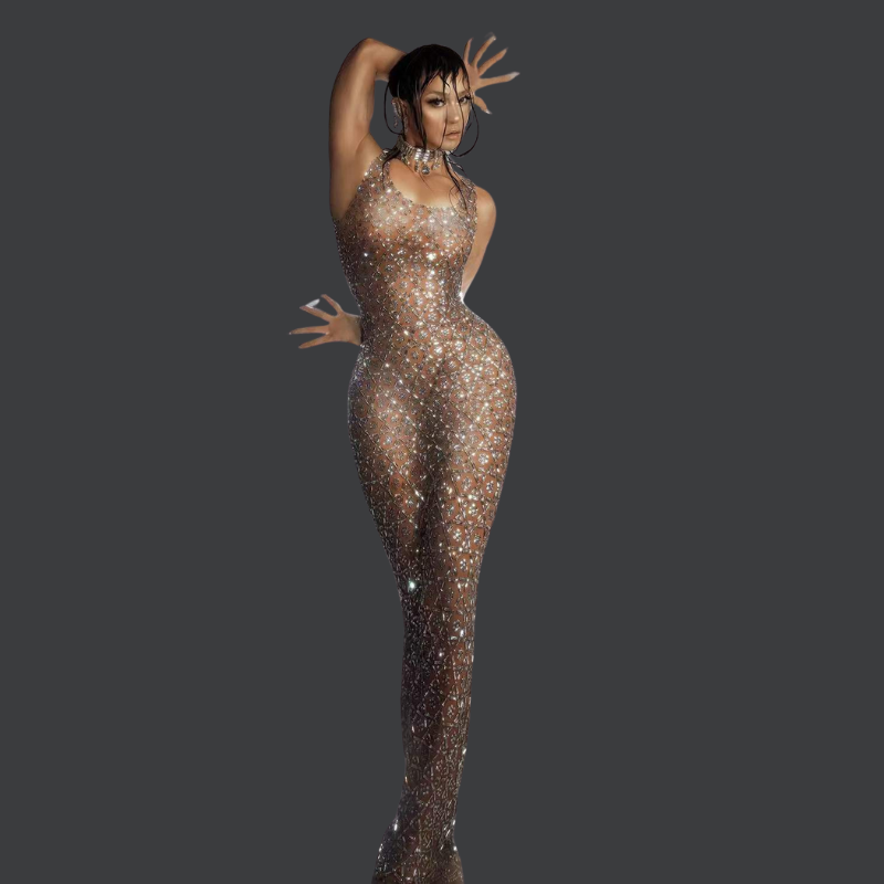SADE DIAMANTE DRESS NUDE