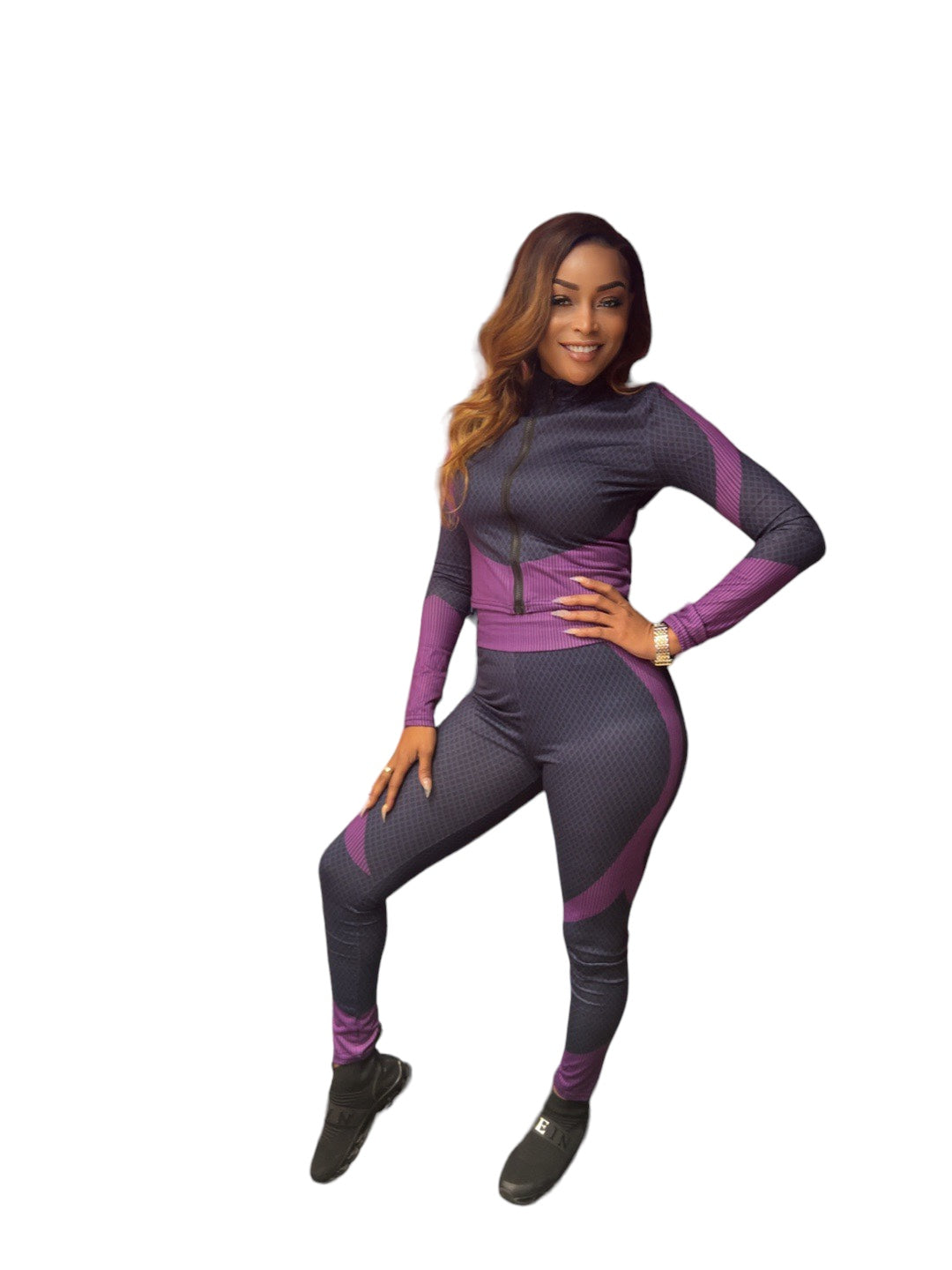 POSITIONING LONG SLEEVE TWO-PIECE SPORTS WEAR