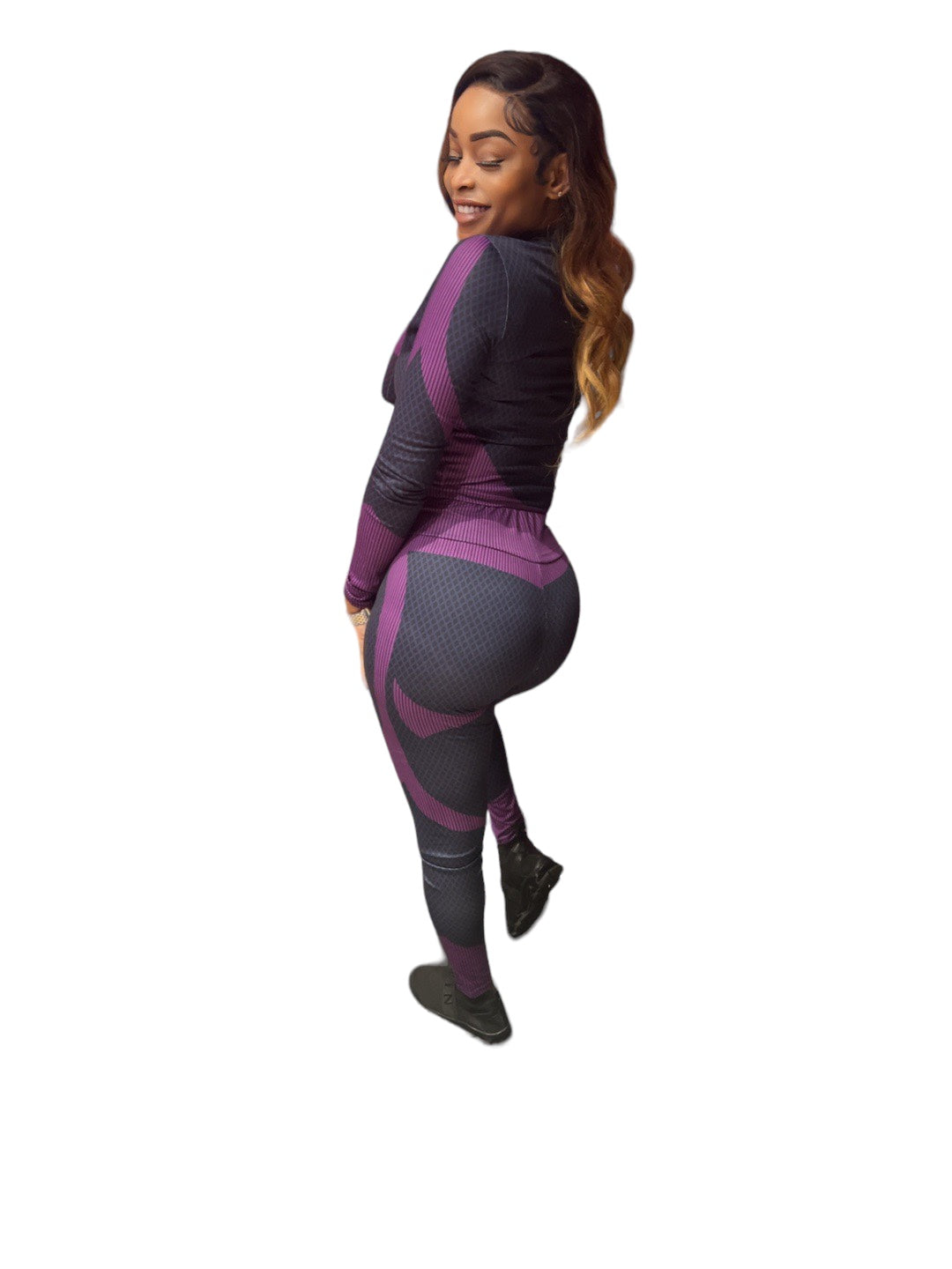 POSITIONING LONG SLEEVE TWO-PIECE SPORTS WEAR