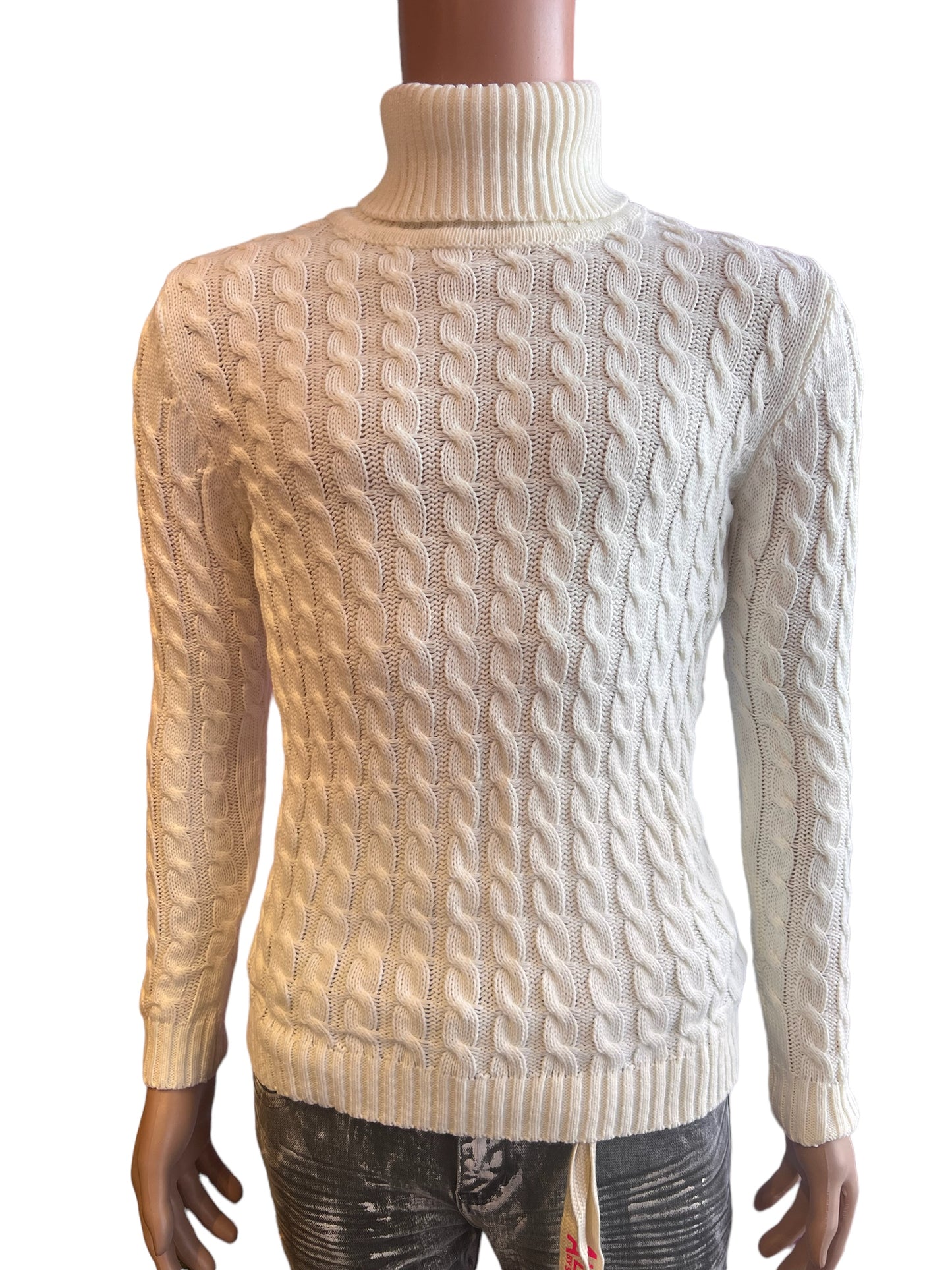 MICHAEL WHITE WOOL TURTLENECK MENS WEAR