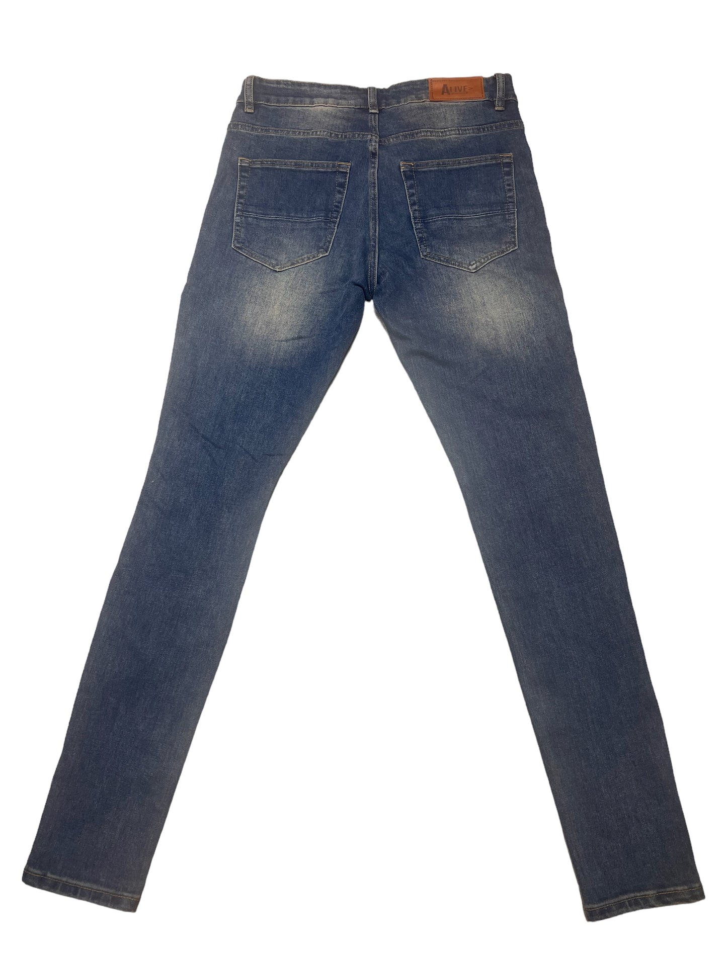 ALIVE CUSTOMIZE DENIN JEANS VANTAGE RIPPED CANVAS PANTS