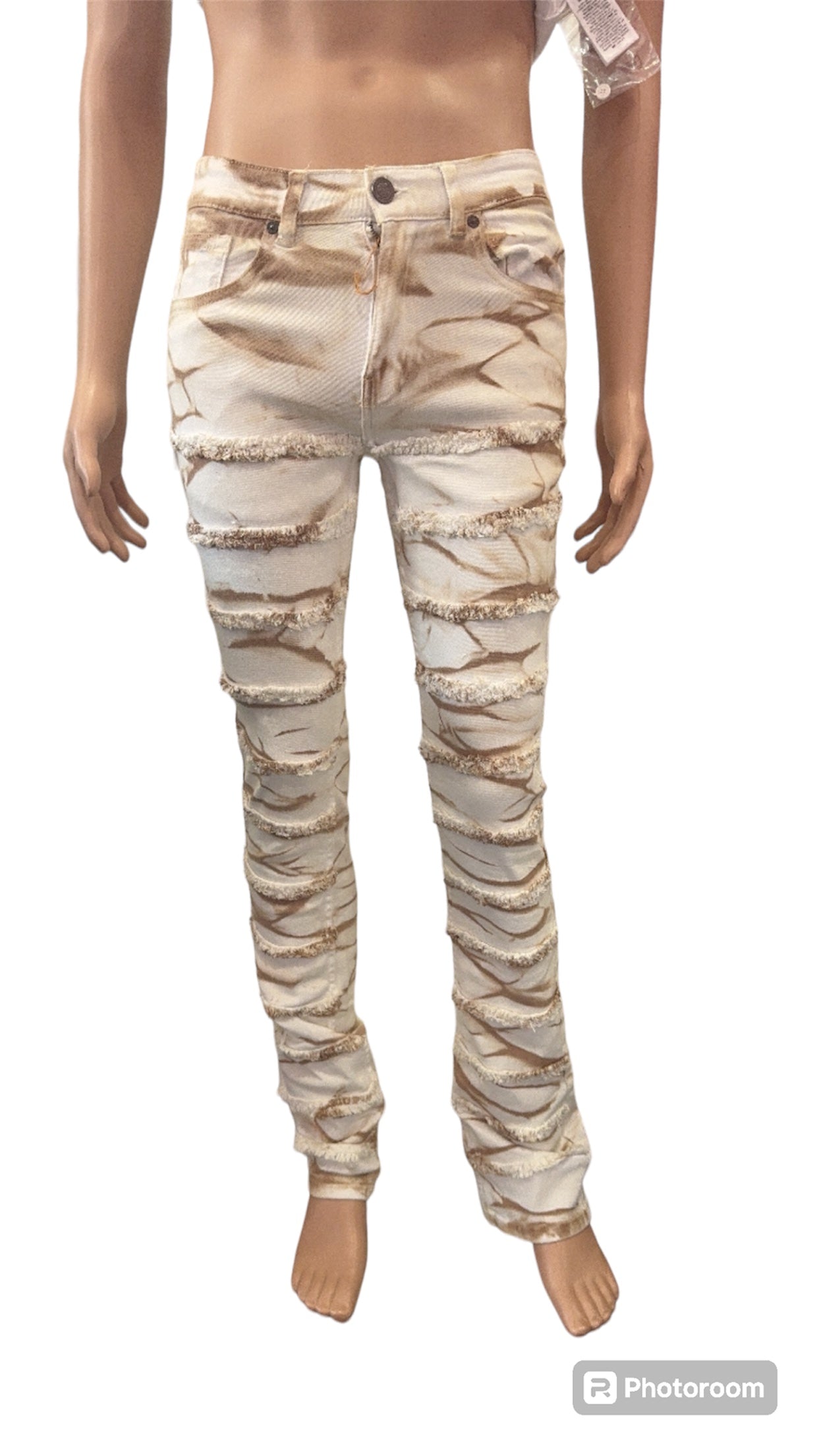 RAW EDGE PANTS STACK JEANS
