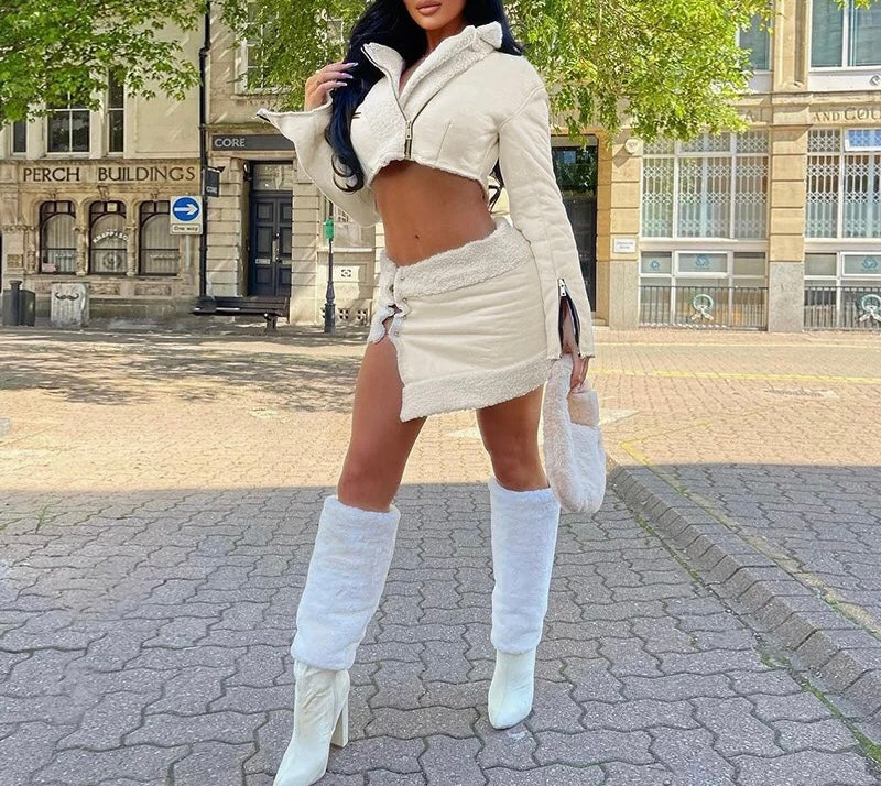 LAMB WOOL ZIPPER SET