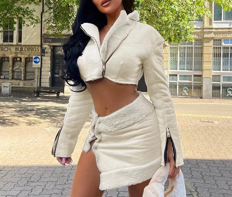 LAMB WOOL ZIPPER SET