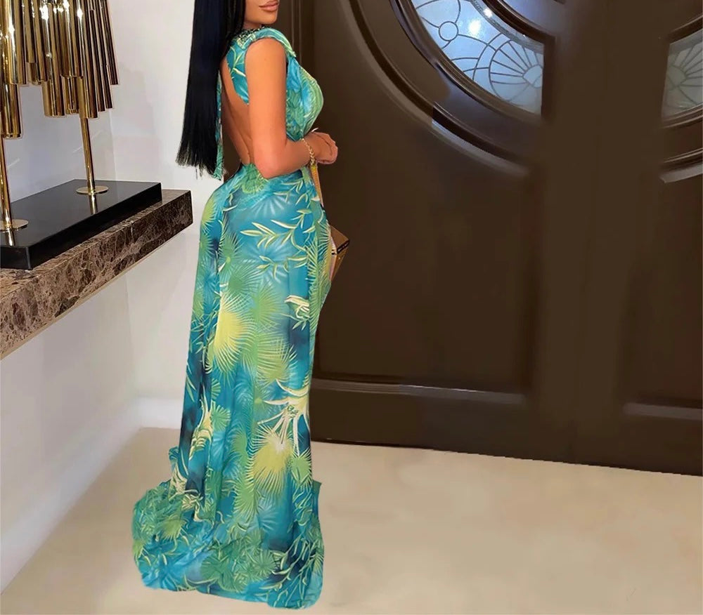 HAWAII BEACHWEAR WITH RHINESTONE AND COVER UP