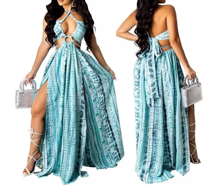 BEACH CASUAL PRINTED MAXI DRESS