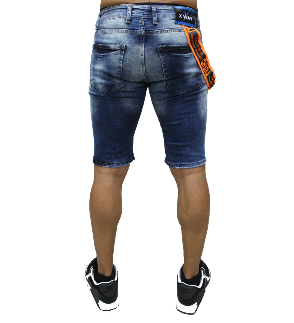 JORDAN SHORT JEANS WITH PATCHES