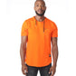 MEN'S ORANGE SHORT SLEEVE DESTRESS T-SHIRT WITH DRAW STRING