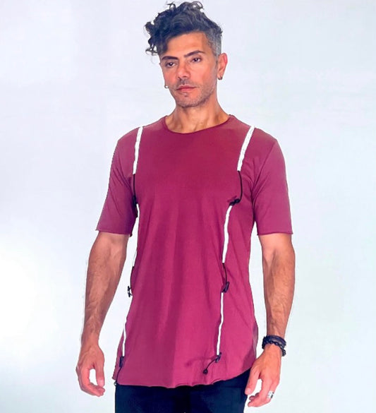 FASHION T-SHIRT WITH NIGHT REFLECTOR AND DRAW STRING