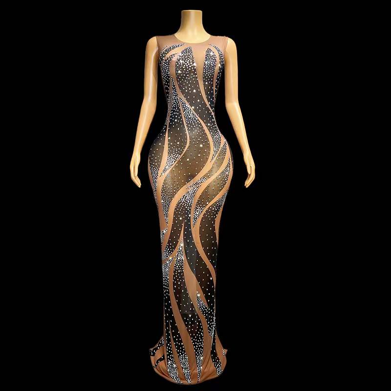 LAYLA MAXI  DRESS HIGH QUALITY SEXY MESH BALL GOWN
