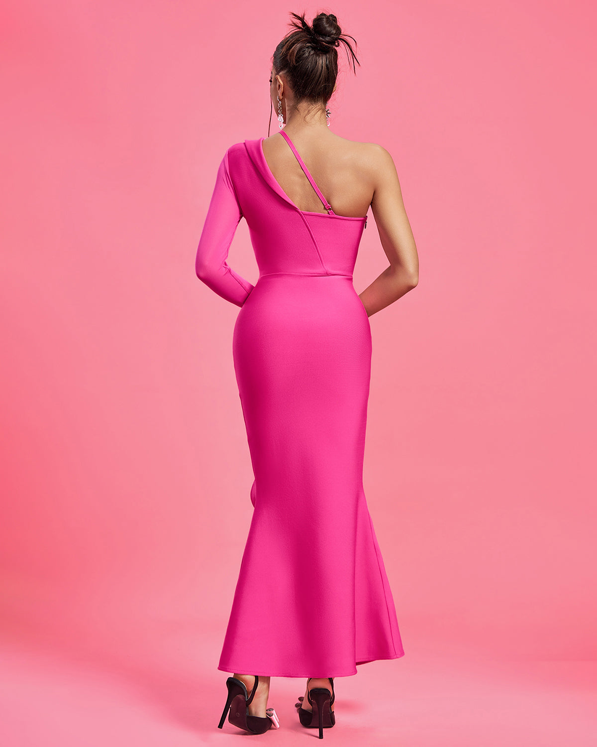 CLASSY FUCHSIA PINK DRESS