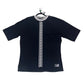 MEN'S PRINTED MONOGRAM CASUAL INK PRINTED SHIRT BLACK TOP WITH RHINESTONES