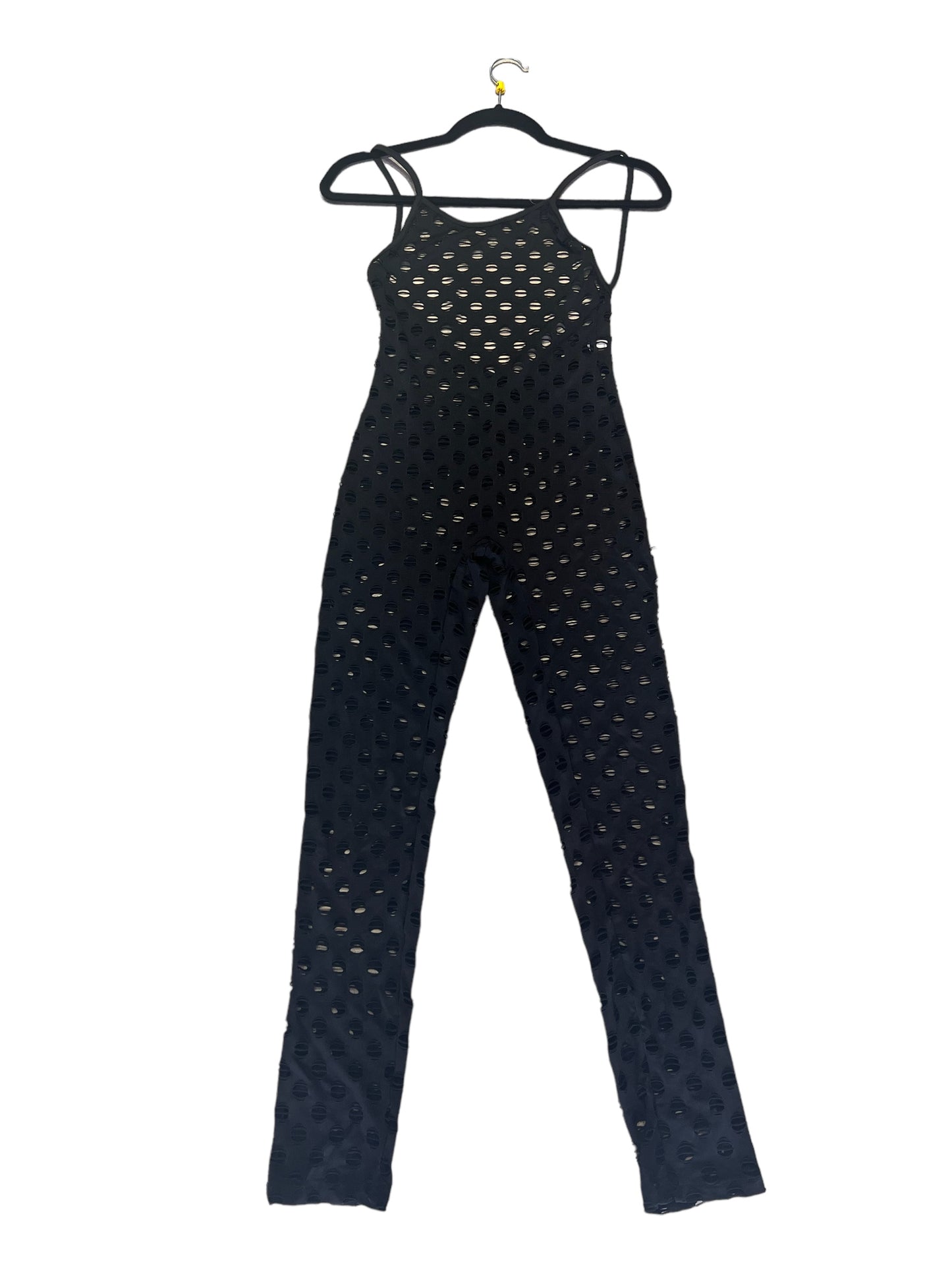 SEXY SKINNY SLEEVELESS STRETCHY MESH V NECK JUMPSUIT