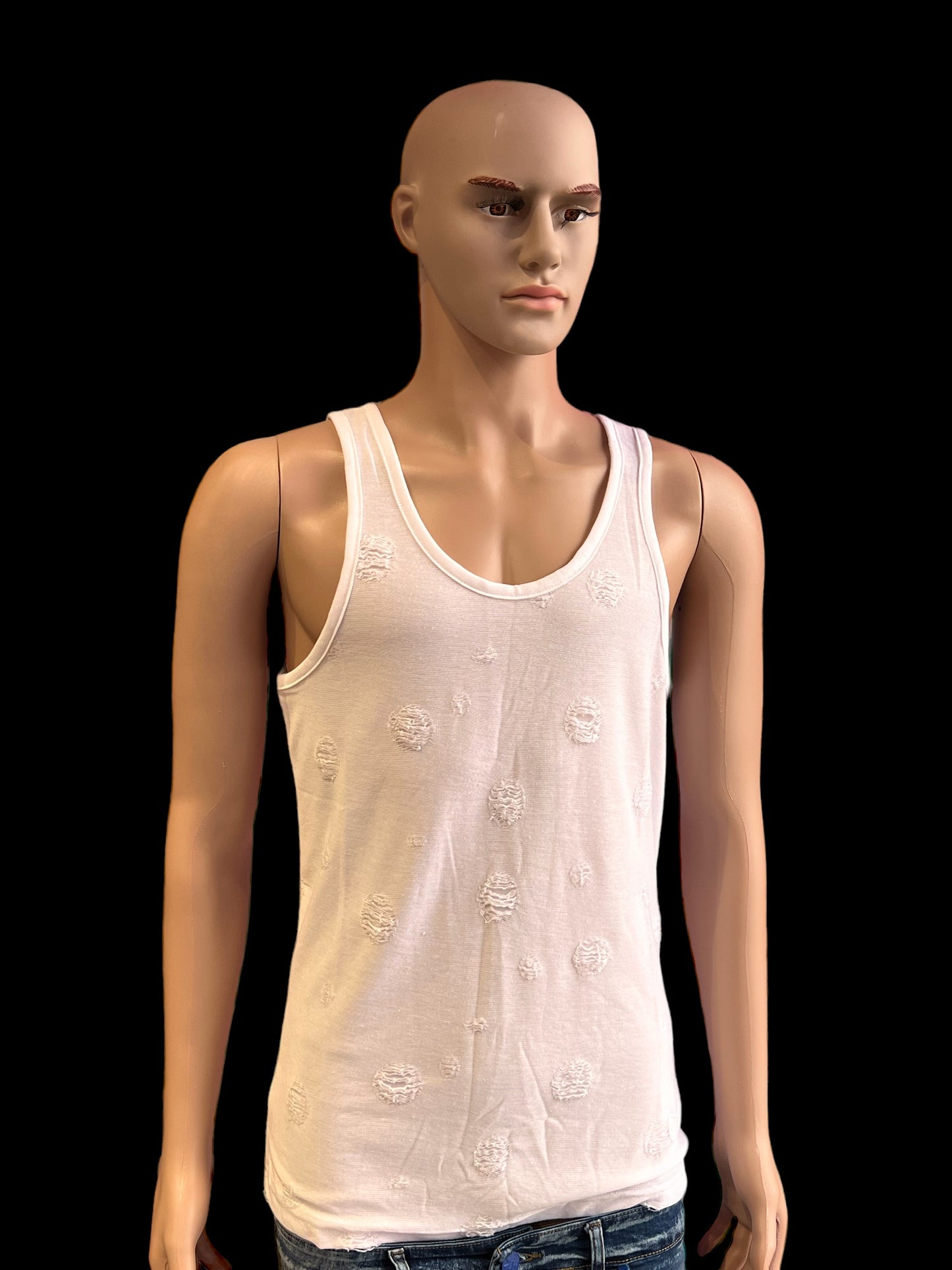 MEN'S COTTON TANK TOP  WHITE