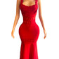 FORMAL RED MAXI BANDAGE SLEEVELESS DRESS