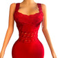 FORMAL RED MAXI BANDAGE SLEEVELESS DRESS