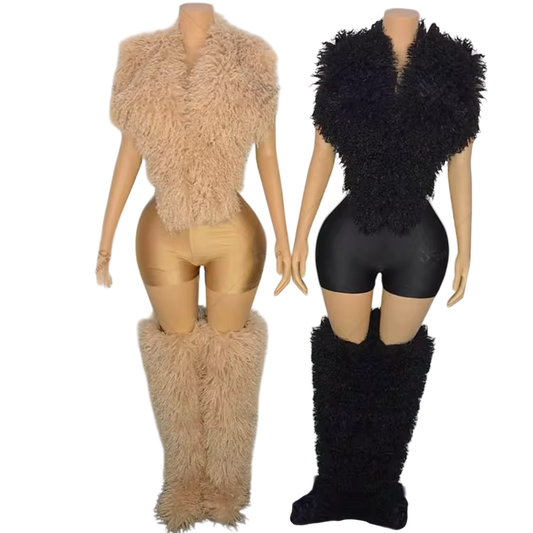 FURCHIC VEST & SHORTS SET