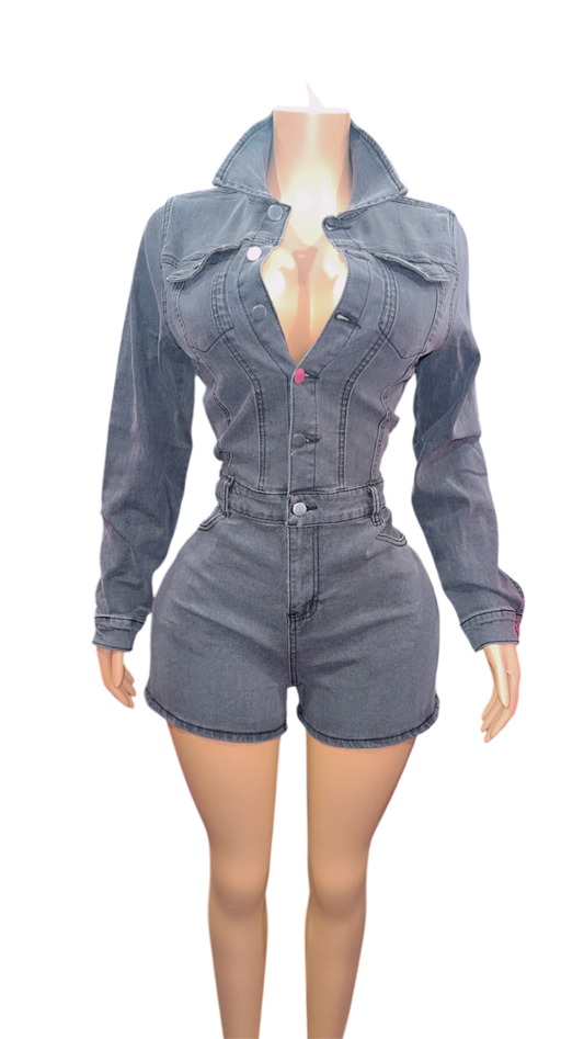 DOUBLE TROUBLE DENIM  JUMPSUIT