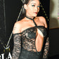 BLACK LACE UP DRESS/LINGERIE