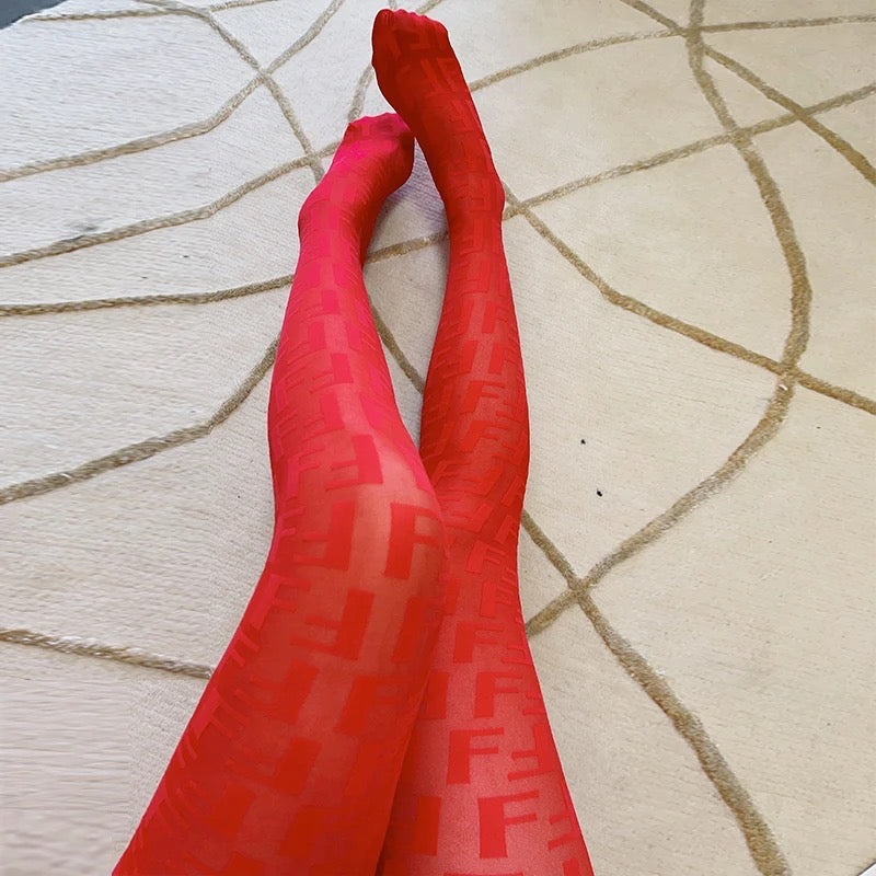 SEXY FF TIGHTS LETTER PRINT