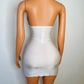 SMOOCHES DIAMONDS FLASH TASSELS  HALTER LOW CUT BLINGBLING MINI CHAIN DRESS