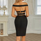 FASHION OFF SHOULDER BANDAGE DRESS