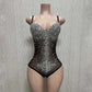 SMOOCHES GLAMMA GIRL SEE-THOUGH  RHINESTONE BODY SUITE