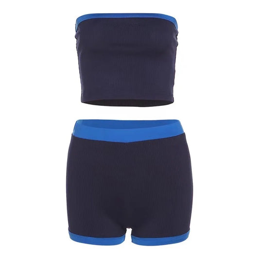 SHORTS SET STRAPLESS TUBE TOP AND YOGA SET