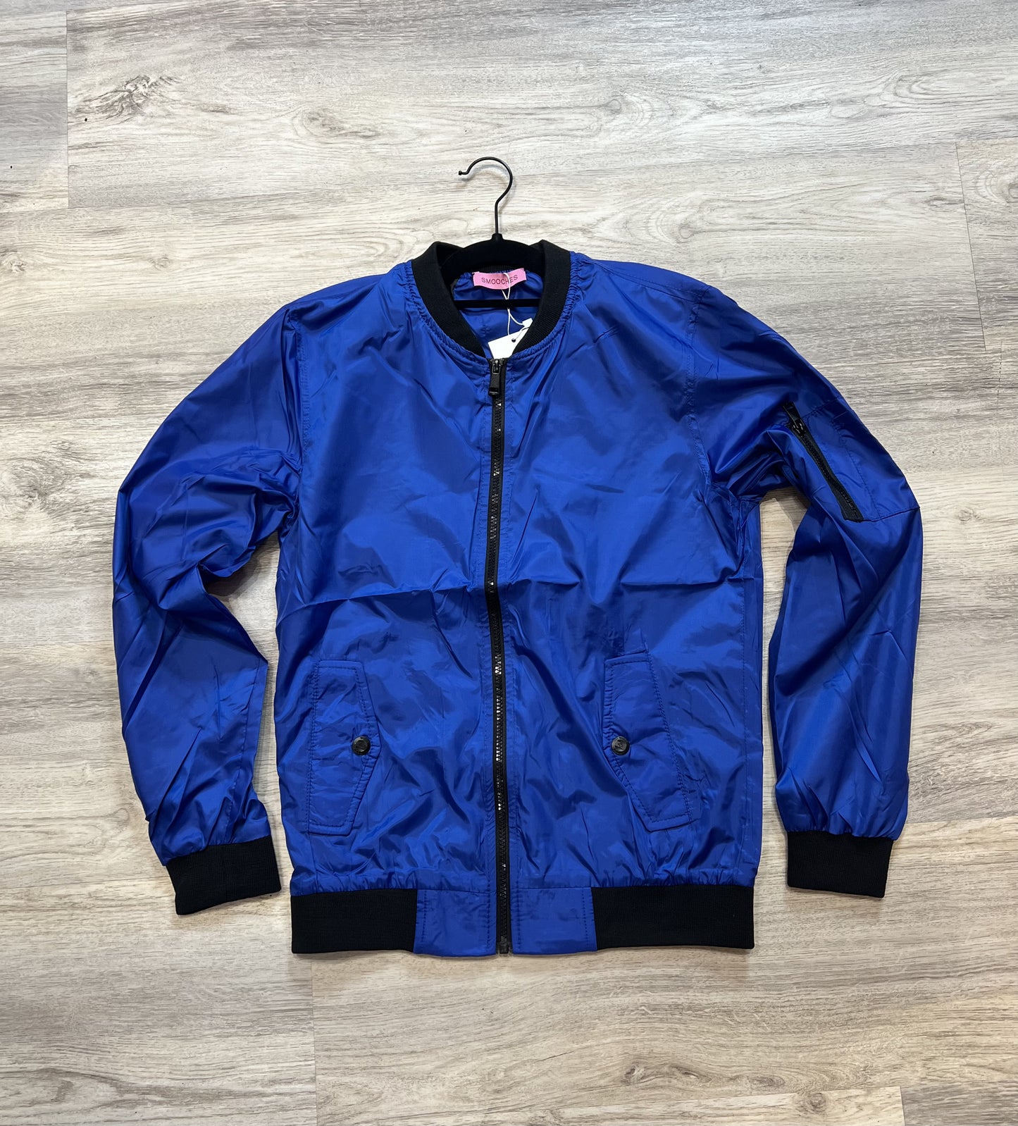 SOFT SHELL BOMBER JACKET BLUE