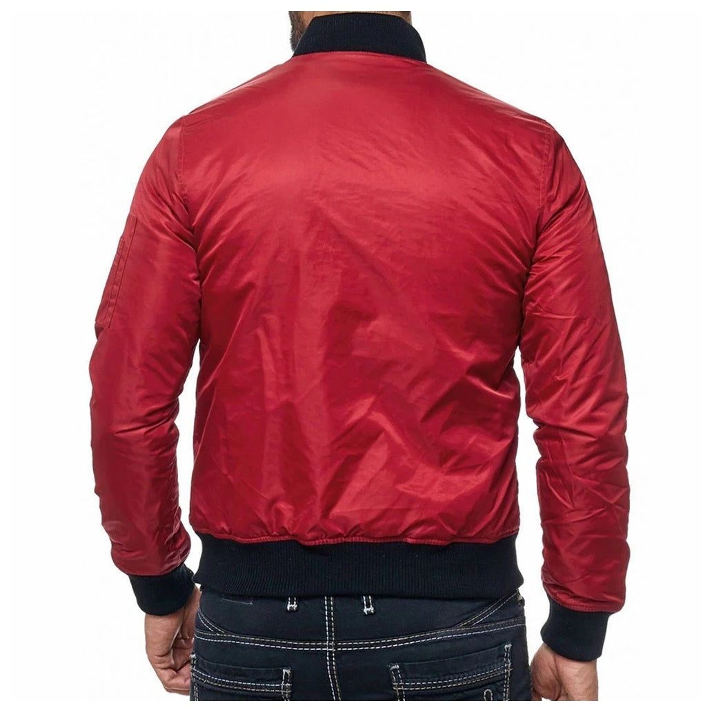 SOFT SHELL BOMBER JACKET RED